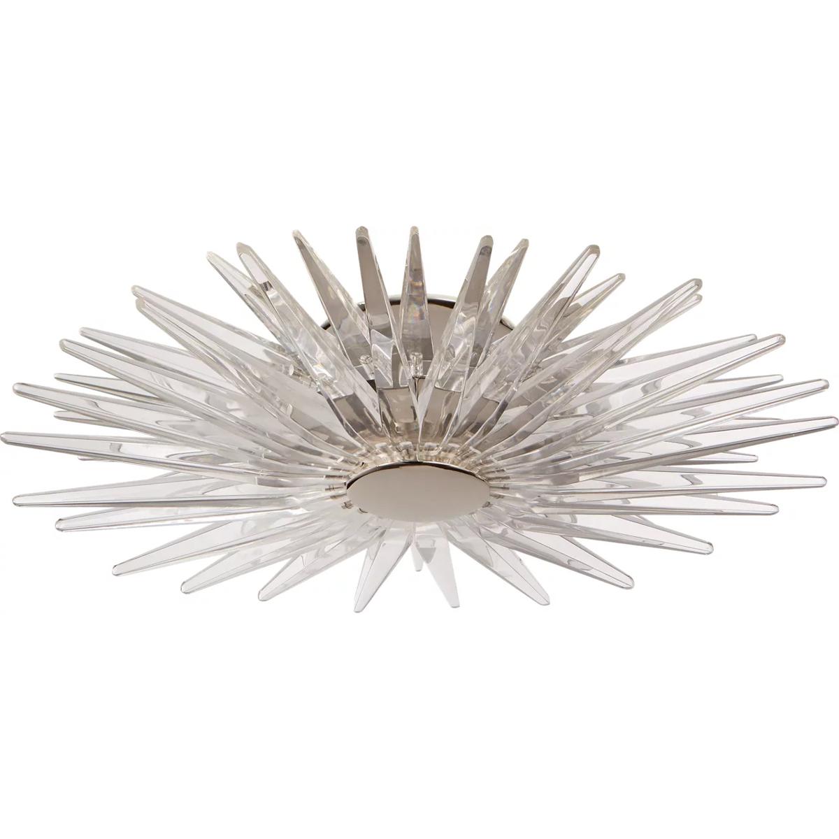 Visual Comfort Signature Collection CHC4509PN-CA Chapman & Myers Quincy2 LED 17.25 inch Polished Nickel Flush Mount Ceiling Light, Small