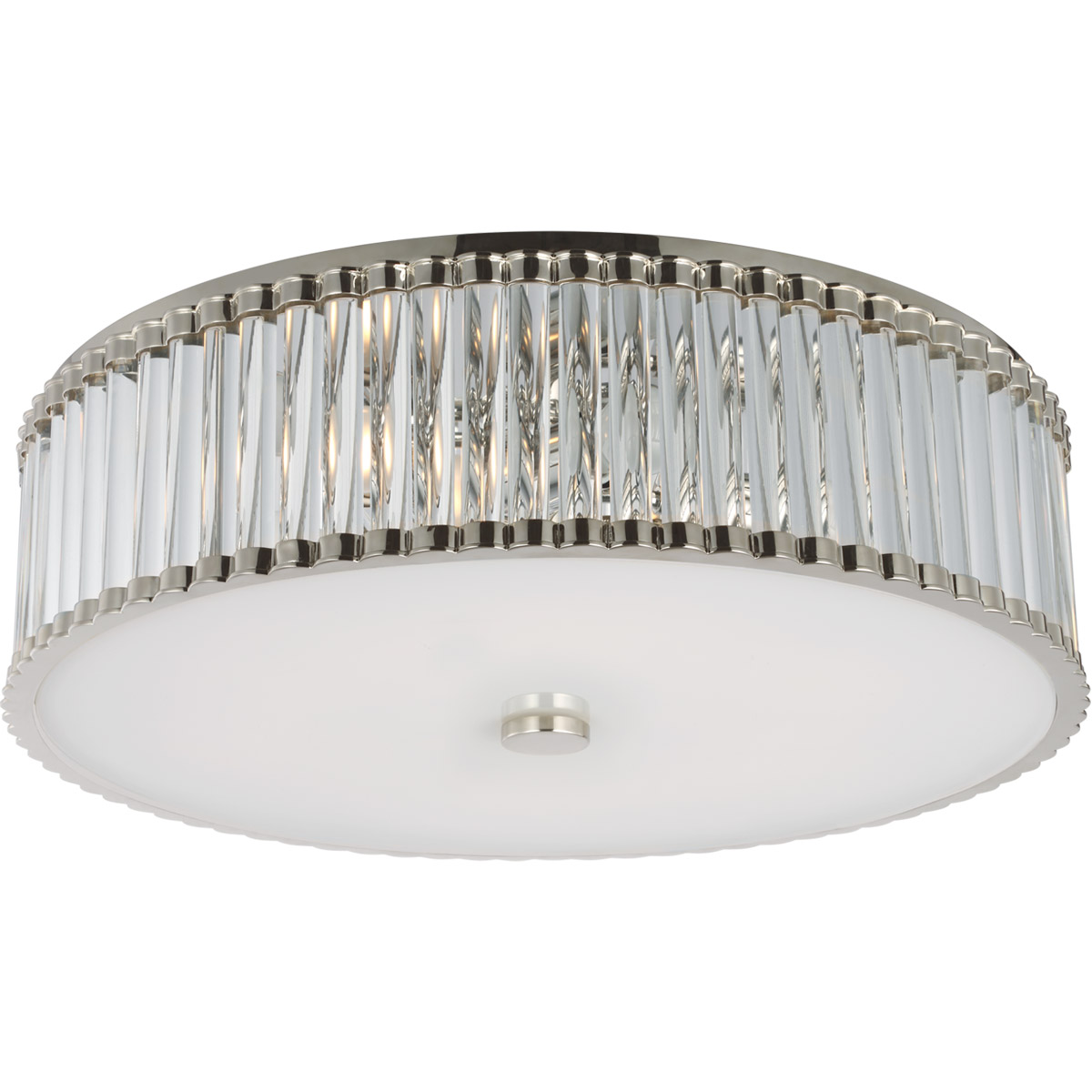 Visual Comfort Signature Collection CHC4927PN-CG Chapman & Myers Kean LED 24.25 inch Polished Nickel Flush Mount Ceiling Light