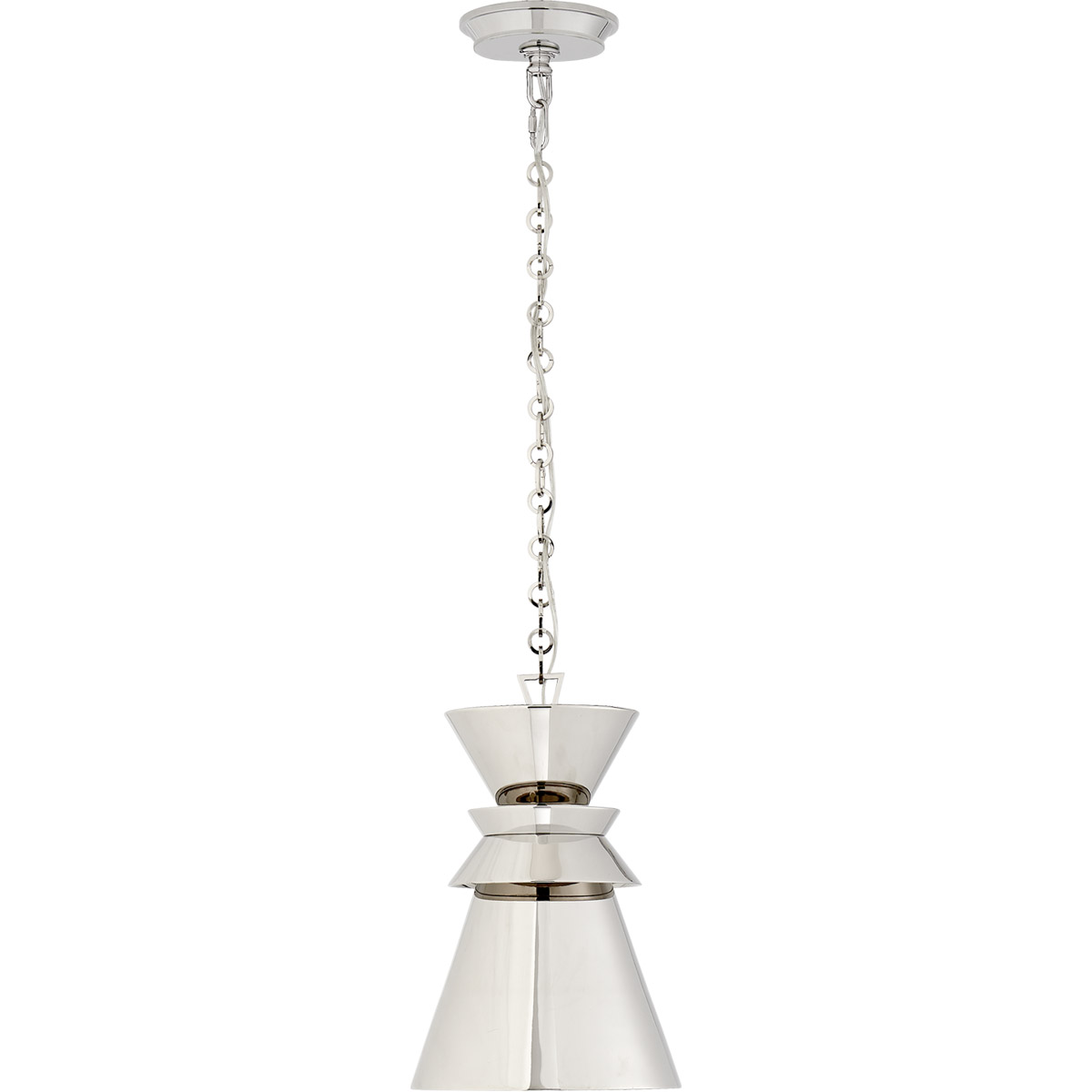 Visual Comfort Signature Collection CHC5240PN-PN Chapman & Myers Alborg 1 Light 10 inch Polished Nickel Stacked Pendant Ceiling Light, Small