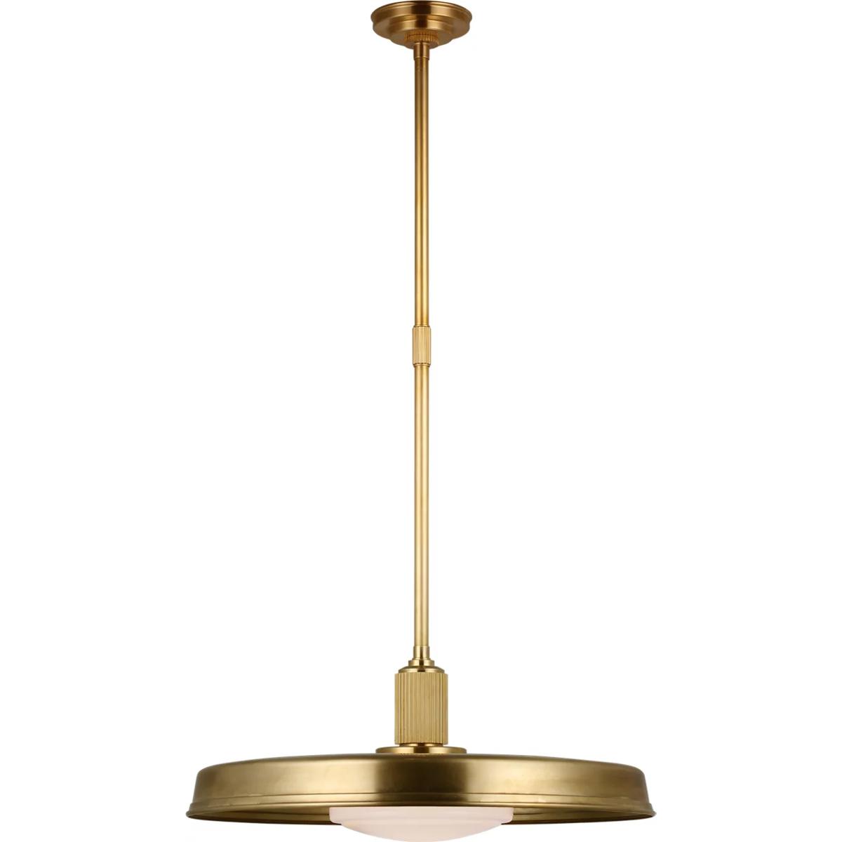 Visual Comfort Signature Collection CHC5302AB-WG Chapman & Myers Ruhlmann LED 24 inch Antique-Burnished Brass Factory Pendant Ceiling Light