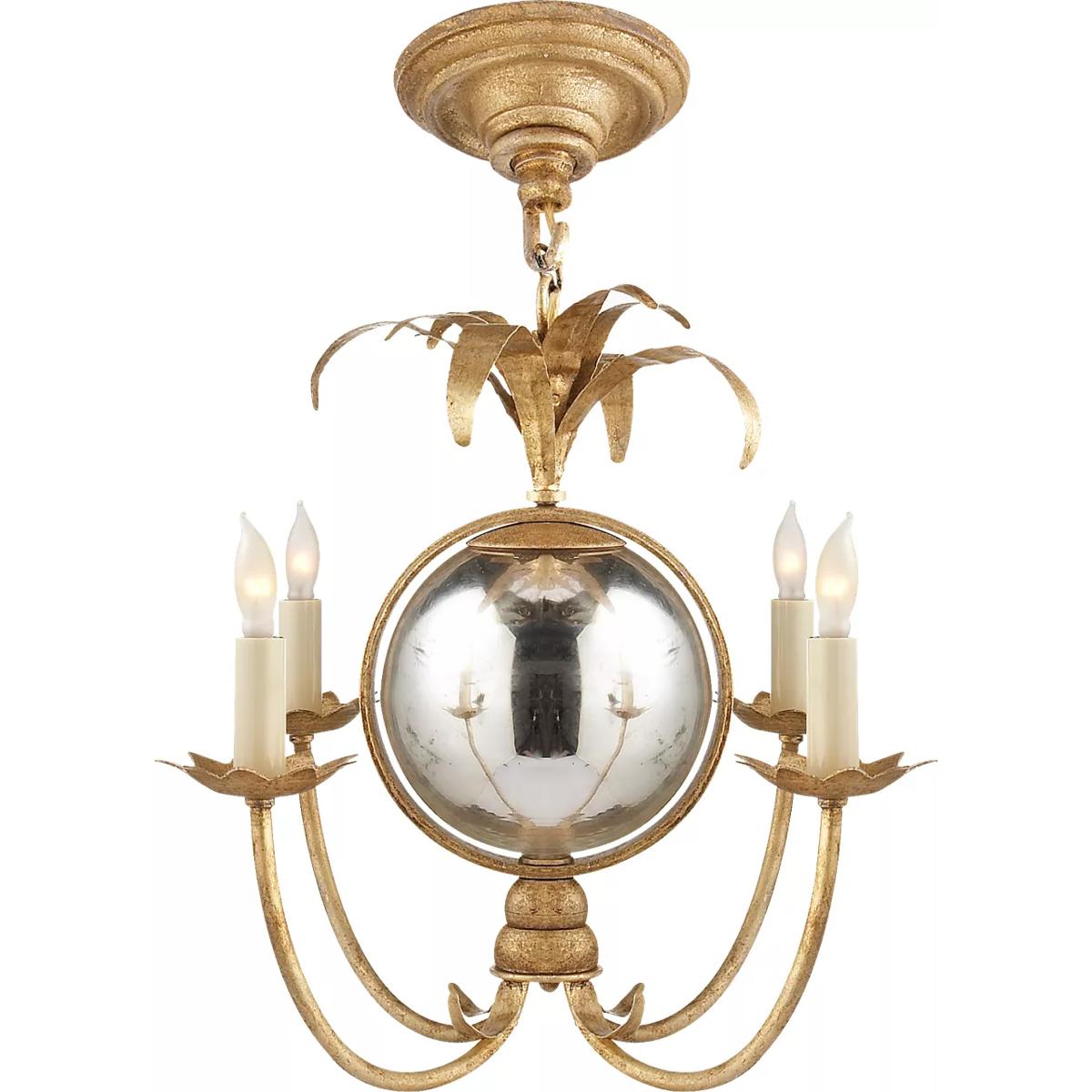 Lighting New York R-CHC5370GI Visual Comfort E. F. Chapman Gramercy 4 Light 17 inch Gilded Iron Chandelier Ceiling Light CHC5370GI - Open Box