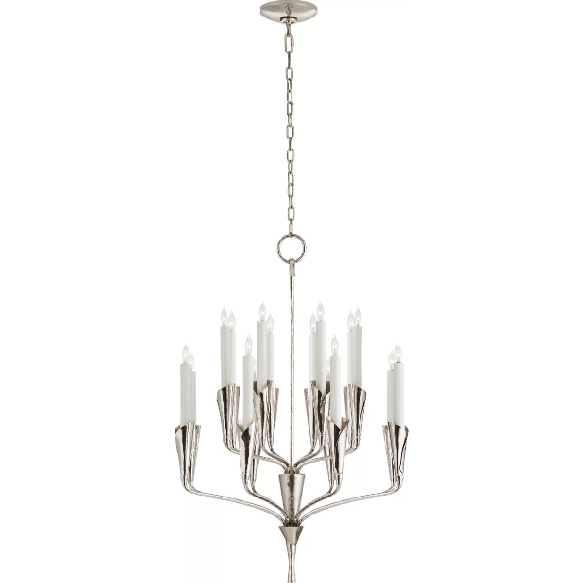 Visual Comfort Signature Collection CHC5501PN Chapman & Myers Aiden 16 Light 24.75 inch Polished Nickel Chandelier Ceiling Light, Small
