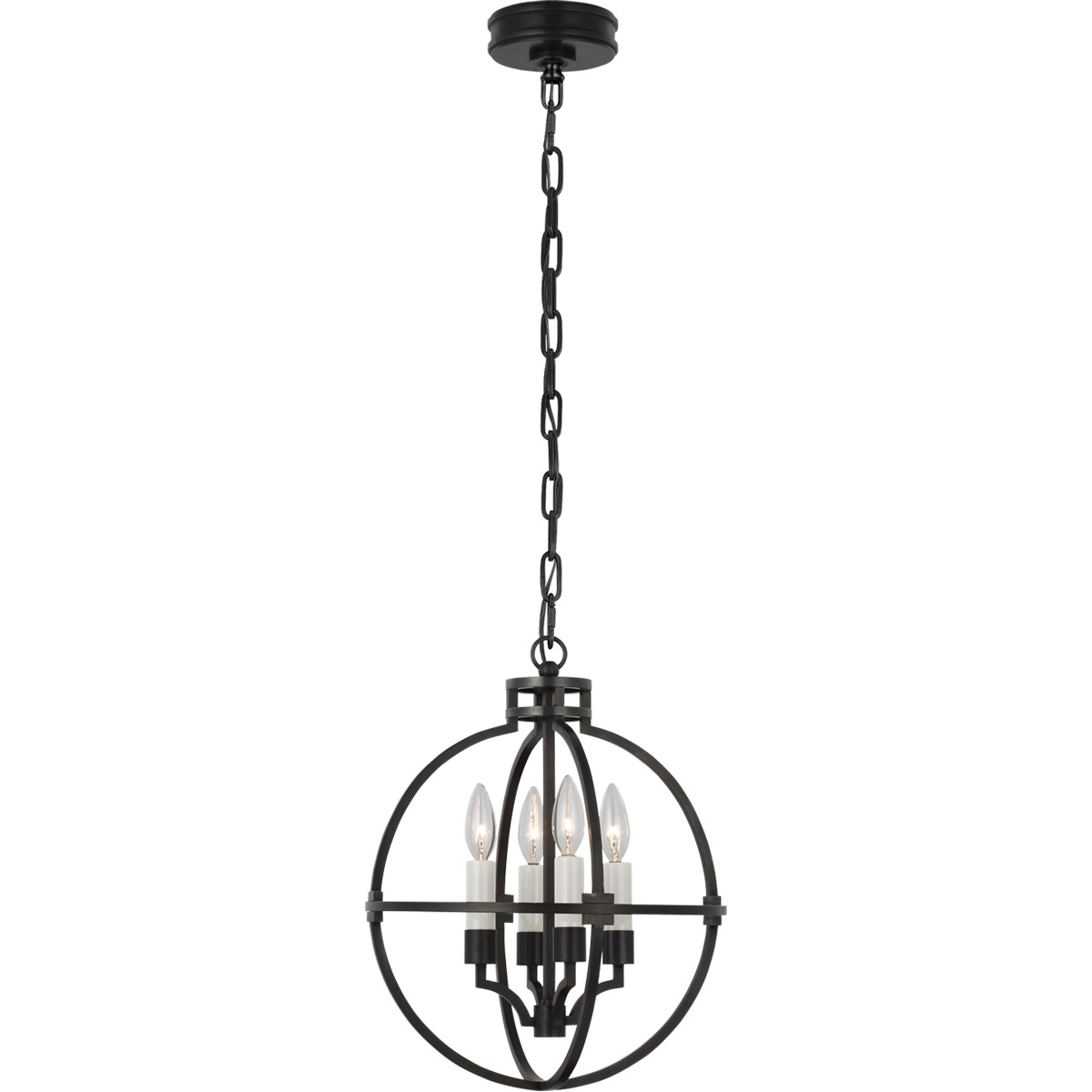 Visual Comfort Signature Collection CHC5515BZ Chapman & Myers Lexie LED 14 inch Bronze Globe Lantern Pendant Ceiling Light
