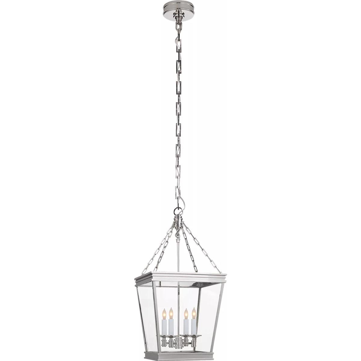 Visual Comfort Signature Collection CHC5610PN-CG Chapman & Myers Launceton 4 Light 12.5 inch Polished Nickel Linear Lantern Pendant Ceiling Light, Sma
