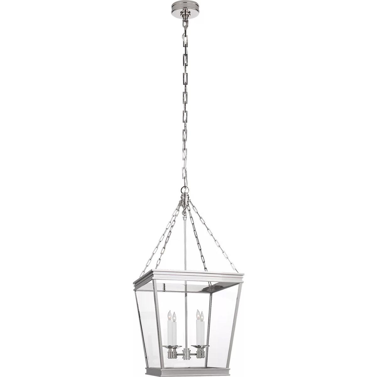 Visual Comfort Signature Collection CHC5611PN-CG Chapman & Myers Launceton 4 Light 17 inch Polished Nickel Linear Lantern Pendant Ceiling Light, Mediu