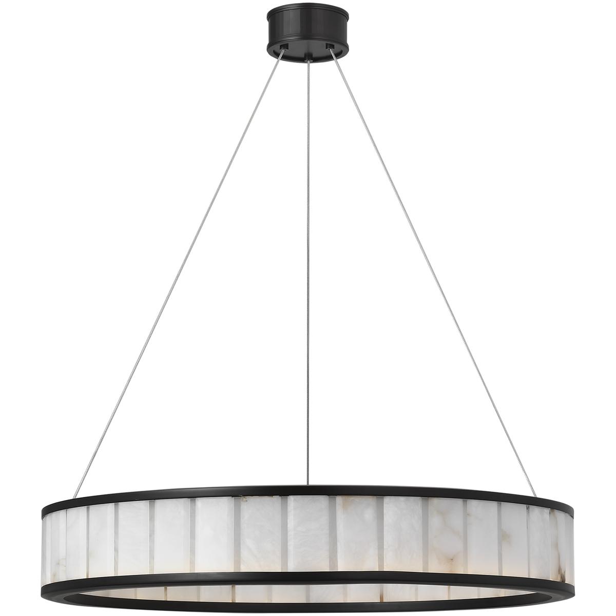 Visual Comfort Signature Collection CHC5800MI-ALB Chapman & Myers Iterna LED 30 inch Modern Iron Ring Chandelier Ceiling Light in Alabaster