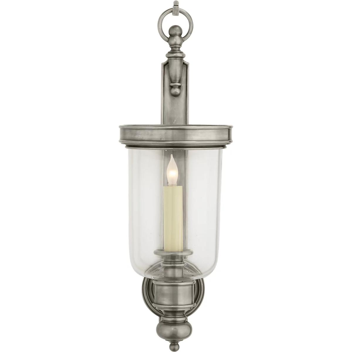 Visual Comfort Signature Collection CHD2102AN Chapman & Myers Georgian 1 Light 7.5 inch Antique Nickel Hurricane Wall Sconce Wall Light, Small