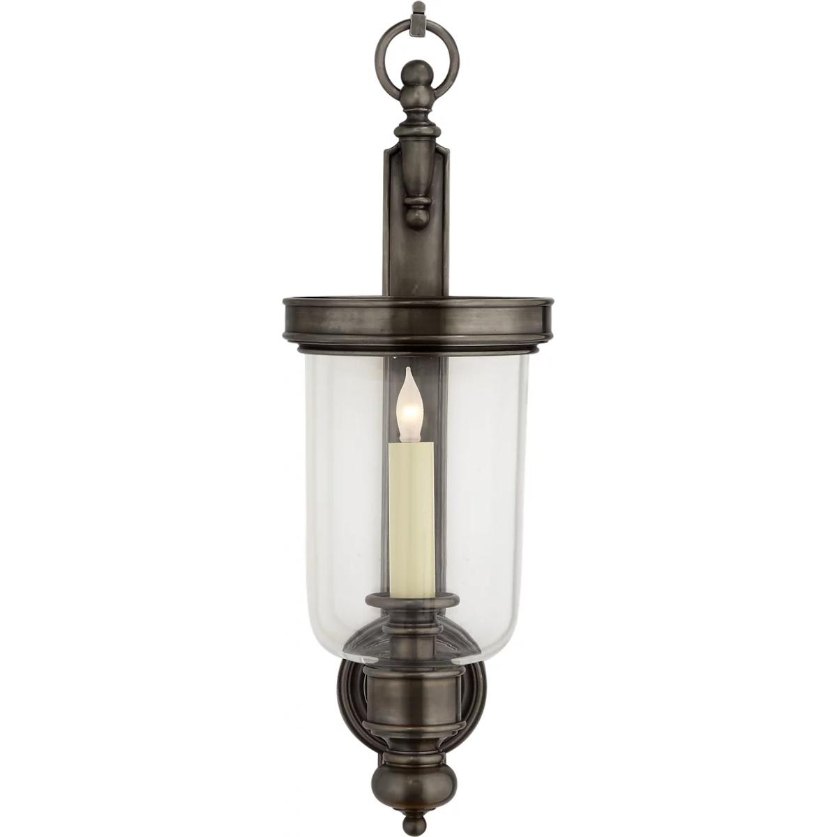 Visual Comfort Signature Collection CHD2102BZ Chapman & Myers Georgian 1 Light 7.5 inch Bronze Hurricane Wall Sconce Wall Light, Small