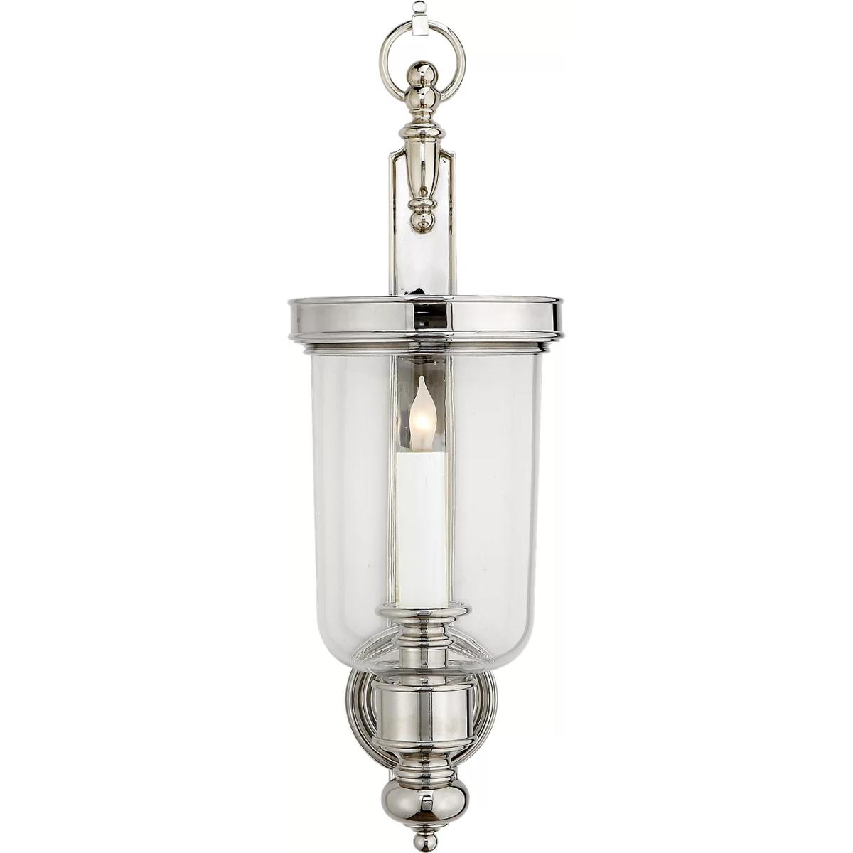 Visual Comfort Signature Collection CHD2102PN Chapman & Myers Georgian 1 Light 7.5 inch Polished Nickel Hurricane Wall Sconce Wall Light, Small