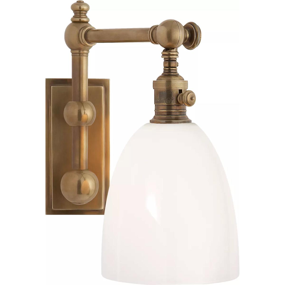 Visual Comfort Signature Collection CHD2153AB-WG Chapman & Myers Pimlico 1 Light 6 inch Antique-Burnished Brass Single Bath Light Wall Light