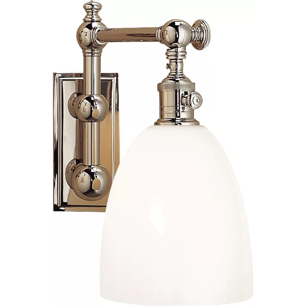 Visual Comfort Signature Collection CHD2153PN-WG Chapman & Myers Pimlico 1 Light 6 inch Polished Nickel Single Bath Light Wall Light