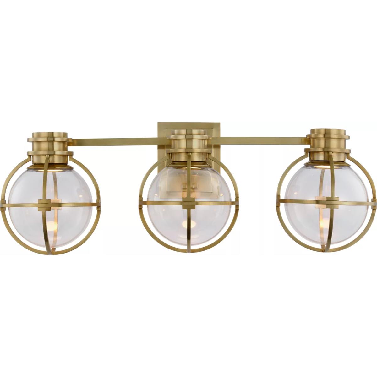 Visual Comfort Signature Collection CHD2483AB-CG Chapman & Myers Gracie LED 24.5 inch Antique-Burnished Brass Triple Bath Sconce Wall Light