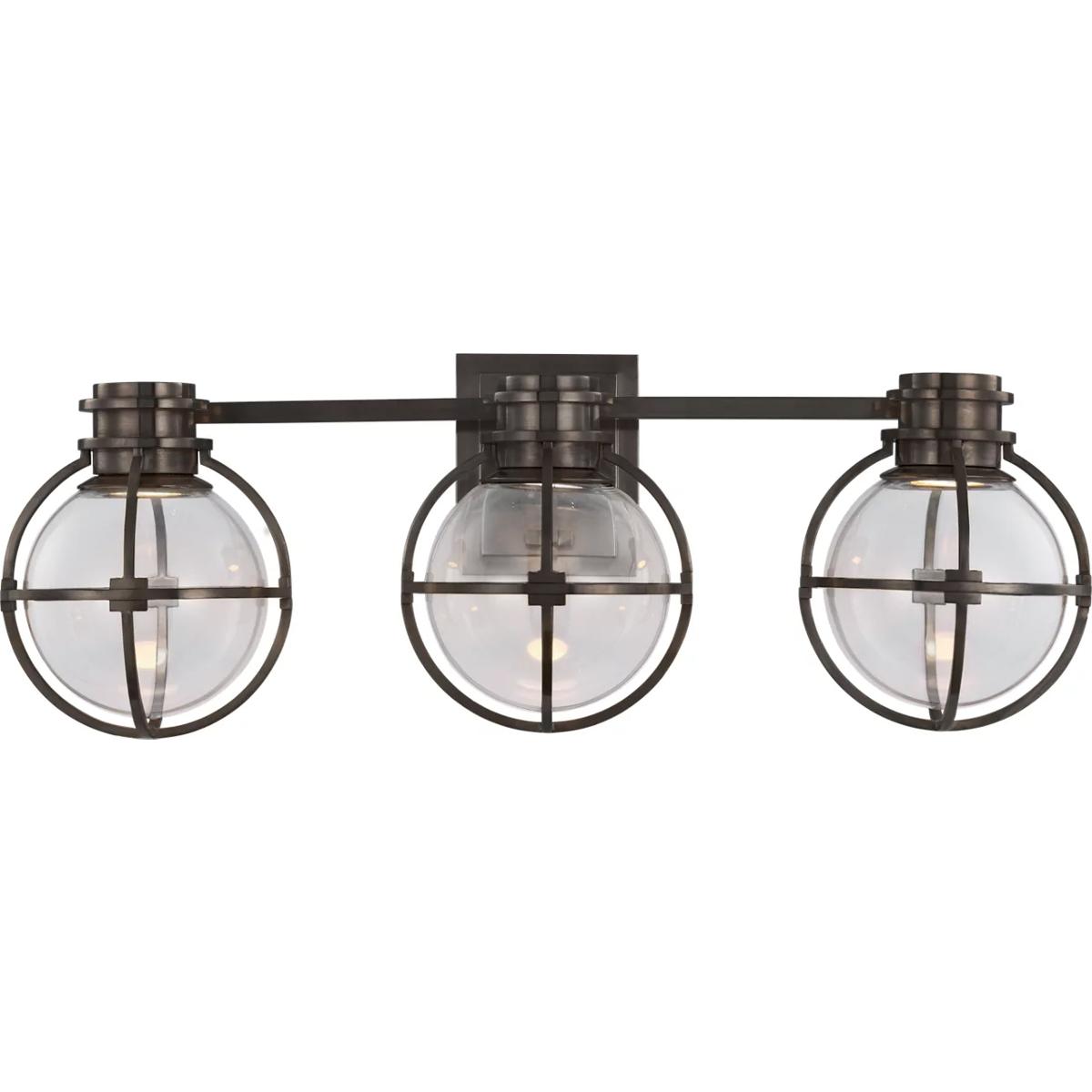 Visual Comfort Signature Collection CHD2483BZ-CG Chapman & Myers Gracie LED 24.5 inch Bronze Triple Bath Sconce Wall Light