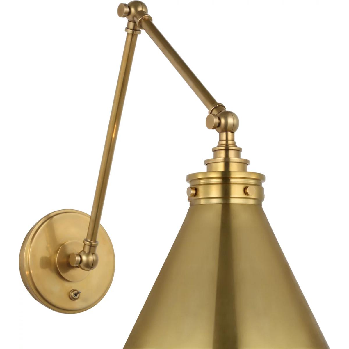 Visual Comfort Signature Collection CHD2526AB Chapman & Myers Parkington 15.5 inch 15 watt Antique-Burnished Brass Double Library Wall Light