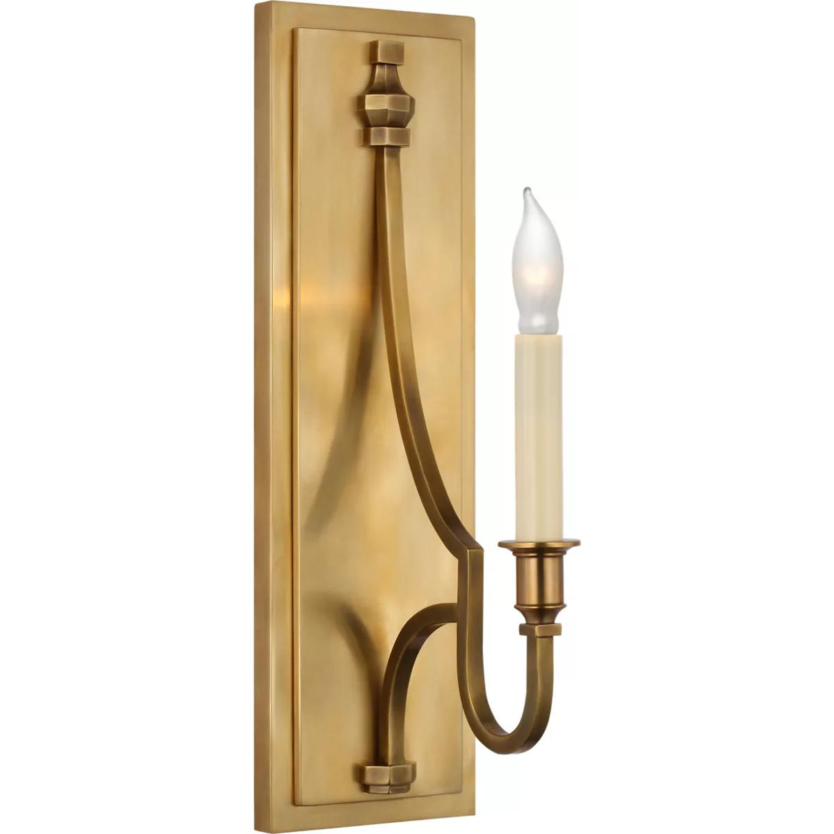 Visual Comfort Signature Collection CHD2560AB Chapman & Myers Mykonos LED 4.75 inch Antique-Burnished Brass Sconce Wall Light, Medium