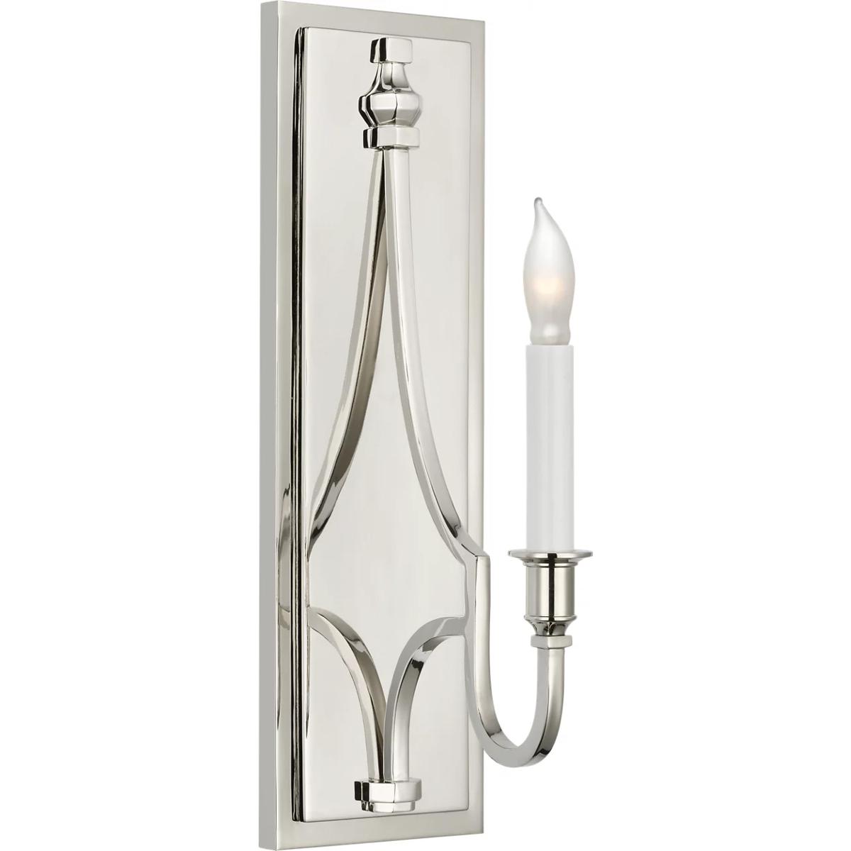 Visual Comfort Signature Collection CHD2560PN Chapman & Myers Mykonos LED 4.75 inch Polished Nickel Sconce Wall Light, Medium
