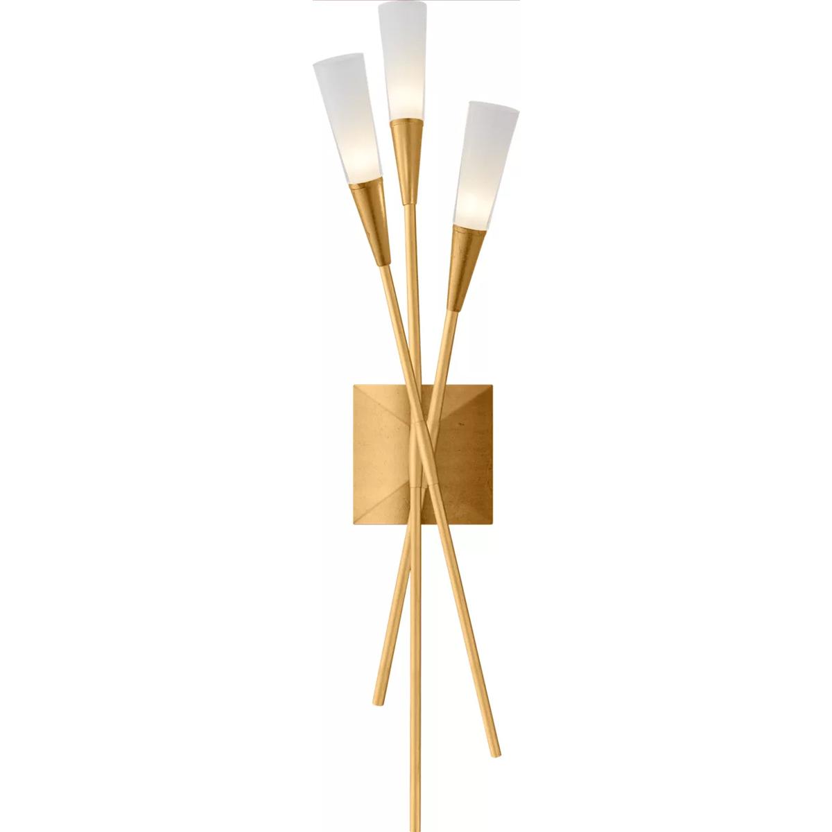 Visual Comfort Signature Collection CHD2602G Chapman & Myers Stellar LED 6 inch Gild Triple Tail Sconce Wall Light