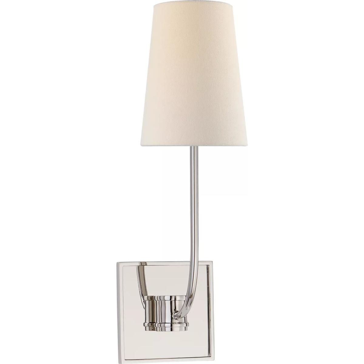 Lighting New York CHD2620PN-L Visual Comfort E. F. Chapman Venini 1 Light 5 inch Polished Nickel Wall Sconce Wall Light CHD2620PN-L - Open Box