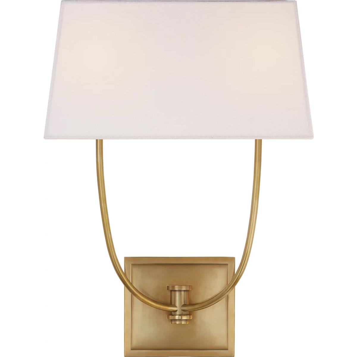 Visual Comfort Signature Collection CHD2621AB-L Chapman & Myers Venini 2 Light 13.5 inch Antique-Burnished Brass Double Sconce Wall Light