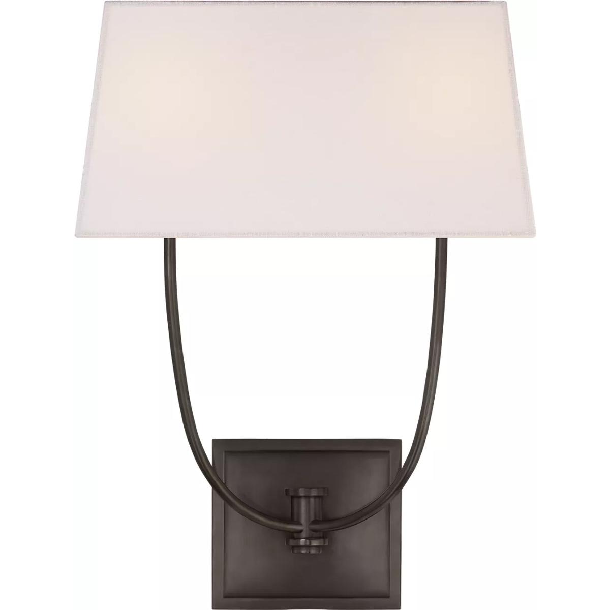Visual Comfort Signature Collection CHD2621BZ-L Chapman & Myers Venini 2 Light 13.5 inch Bronze Double Sconce Wall Light