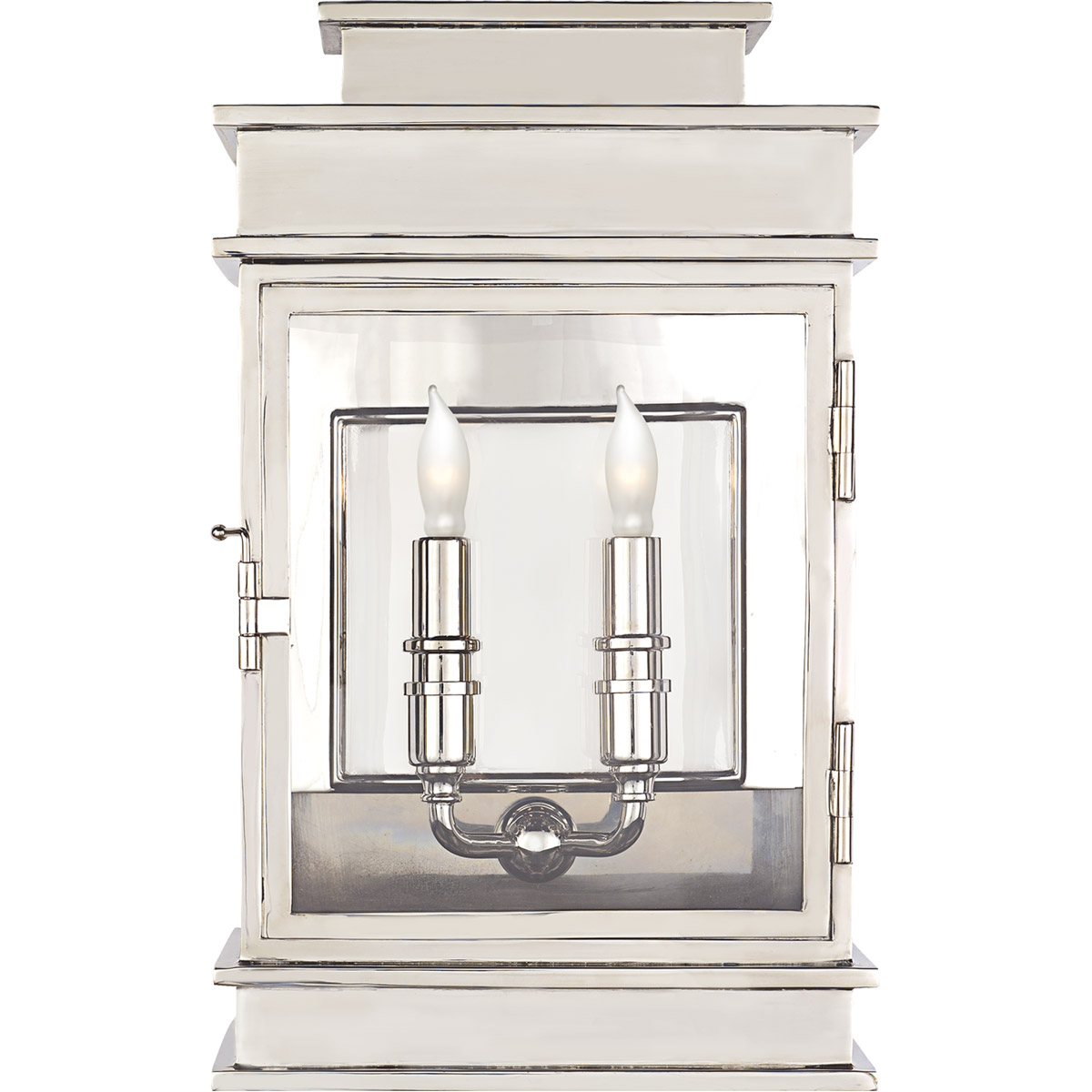 Visual Comfort Signature Collection CHD2908PN Chapman & Myers Linear Lantern 2 Light 15 inch Polished Nickel Wall Lantern