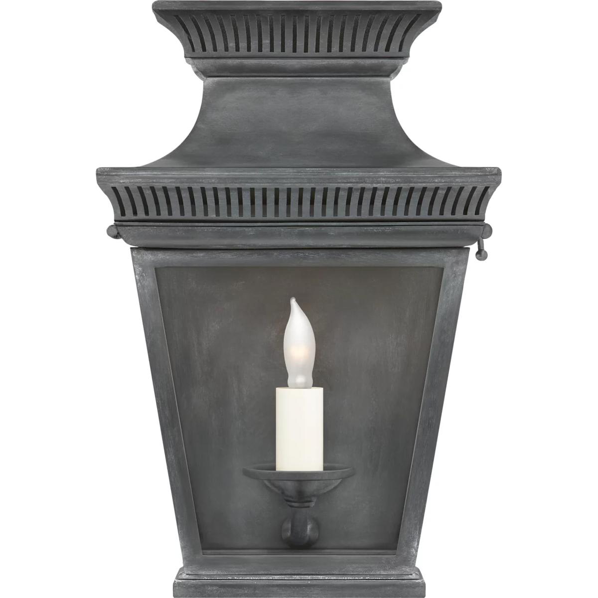 Visual Comfort Signature Collection CHD2945WZ-CG Chapman & Myers Elsinore 1 Light 12 inch Weathered Zinc Outdoor Wall Lantern, Small