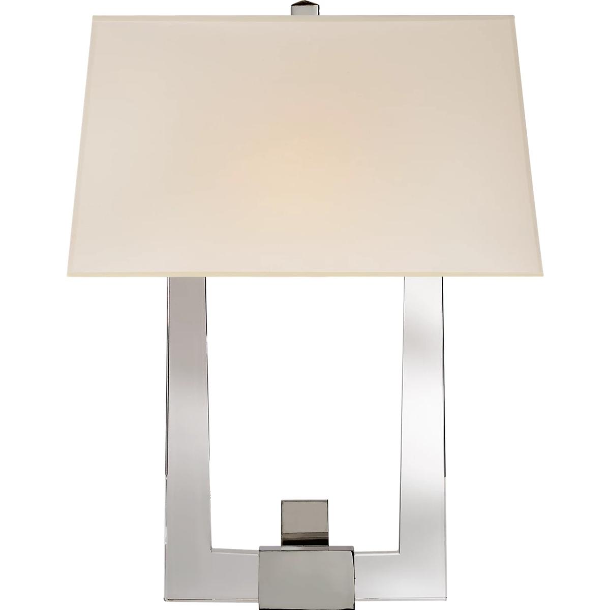 Lighting New York CHD2957CG/PN-S Visual Comfort E. F. Chapman Edwin 2 Light 14 inch Crystal with Polished Nickel Double Arm Sconce Wall Light CHD2957C