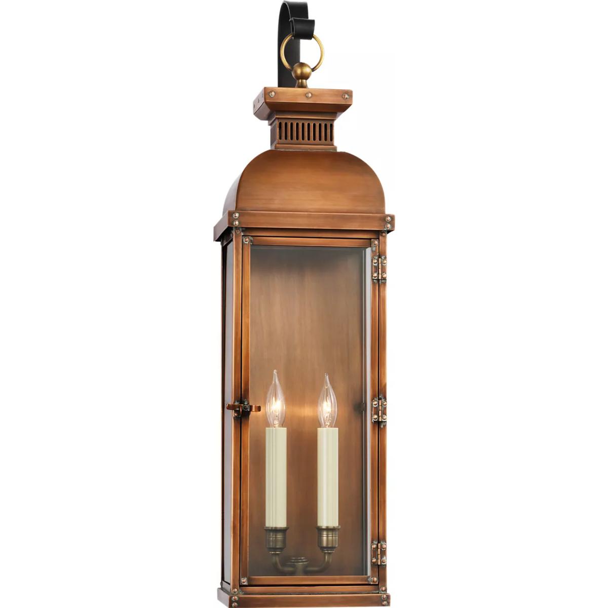 Lighting New York R-CHO2067NC Visual Comfort E. F. Chapman Suffork 2 Light 29 inch Natural Copper Outdoor Wall Lantern CHO2067NC - Open Box