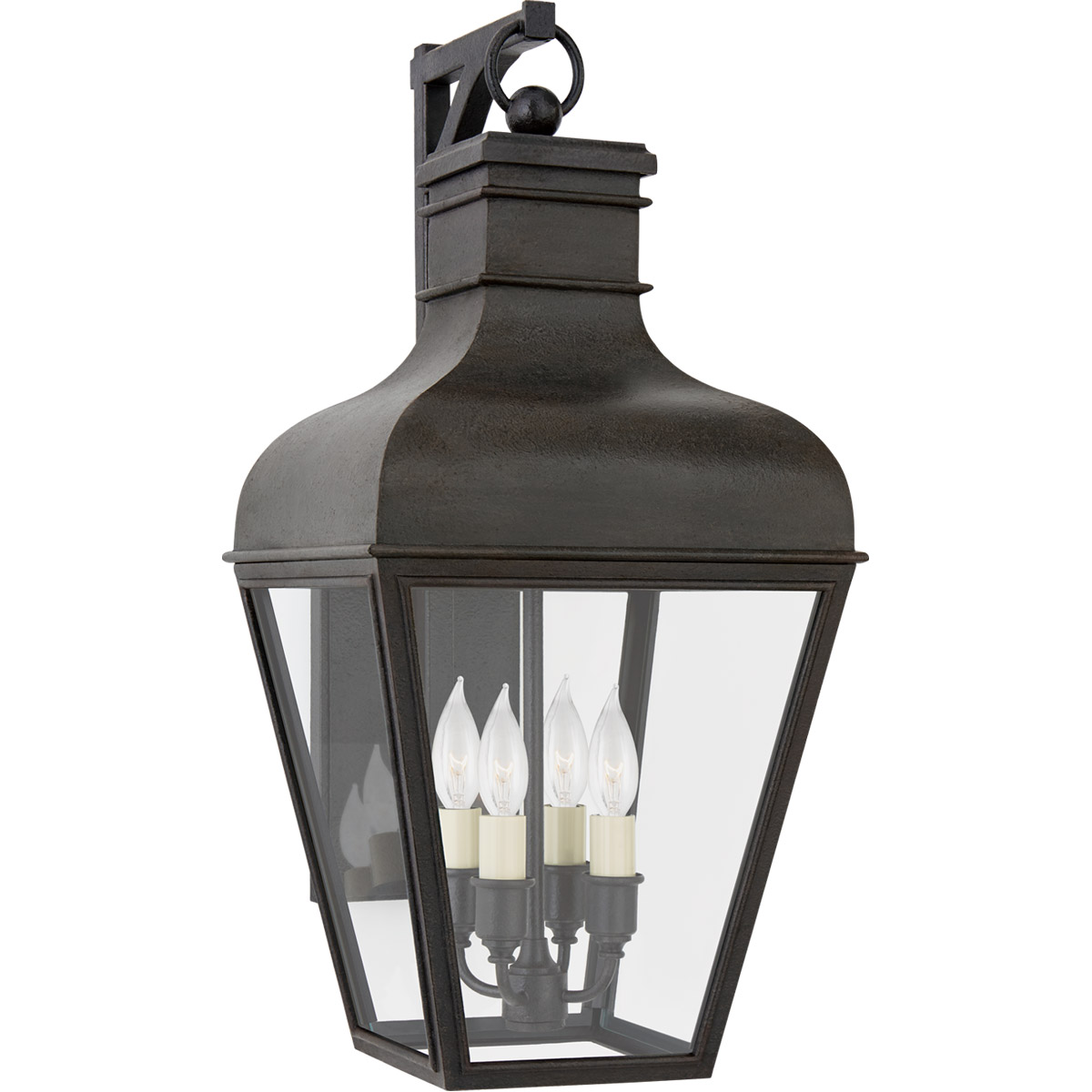Lighting New York CHO2160FR-CG Visual Comfort Chapman & Myers Fremont 4 Light 21 inch French Rust Outdoor Bracketed Wall Lantern, Small CHO2160FR-CG -