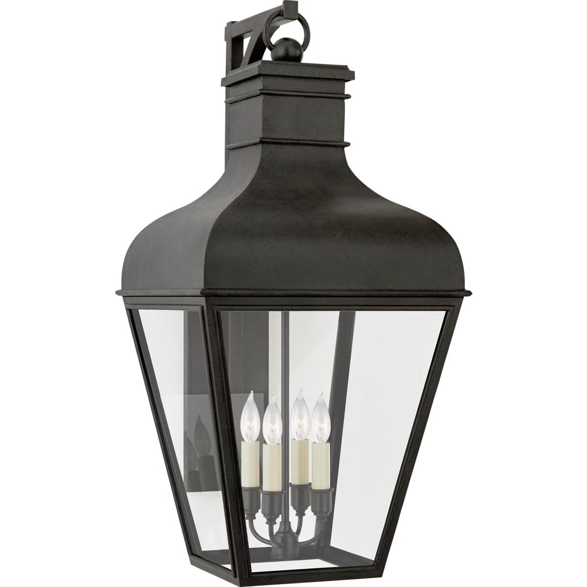 Visual Comfort Signature Collection CHO2161FR-CG Chapman & Myers Fremont 4 Light 27 inch French Rust Outdoor Bracketed Wall Lantern, Medium
