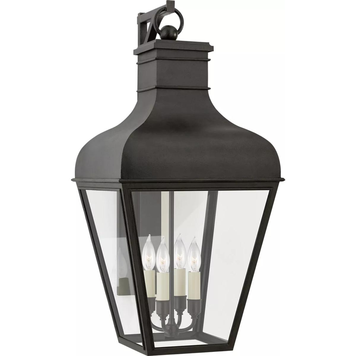 Visual Comfort Signature Collection CHO2162FR-CG Chapman & Myers Fremont 4 Light 35.5 inch French Rust Outdoor Bracketed Wall Lantern, Large