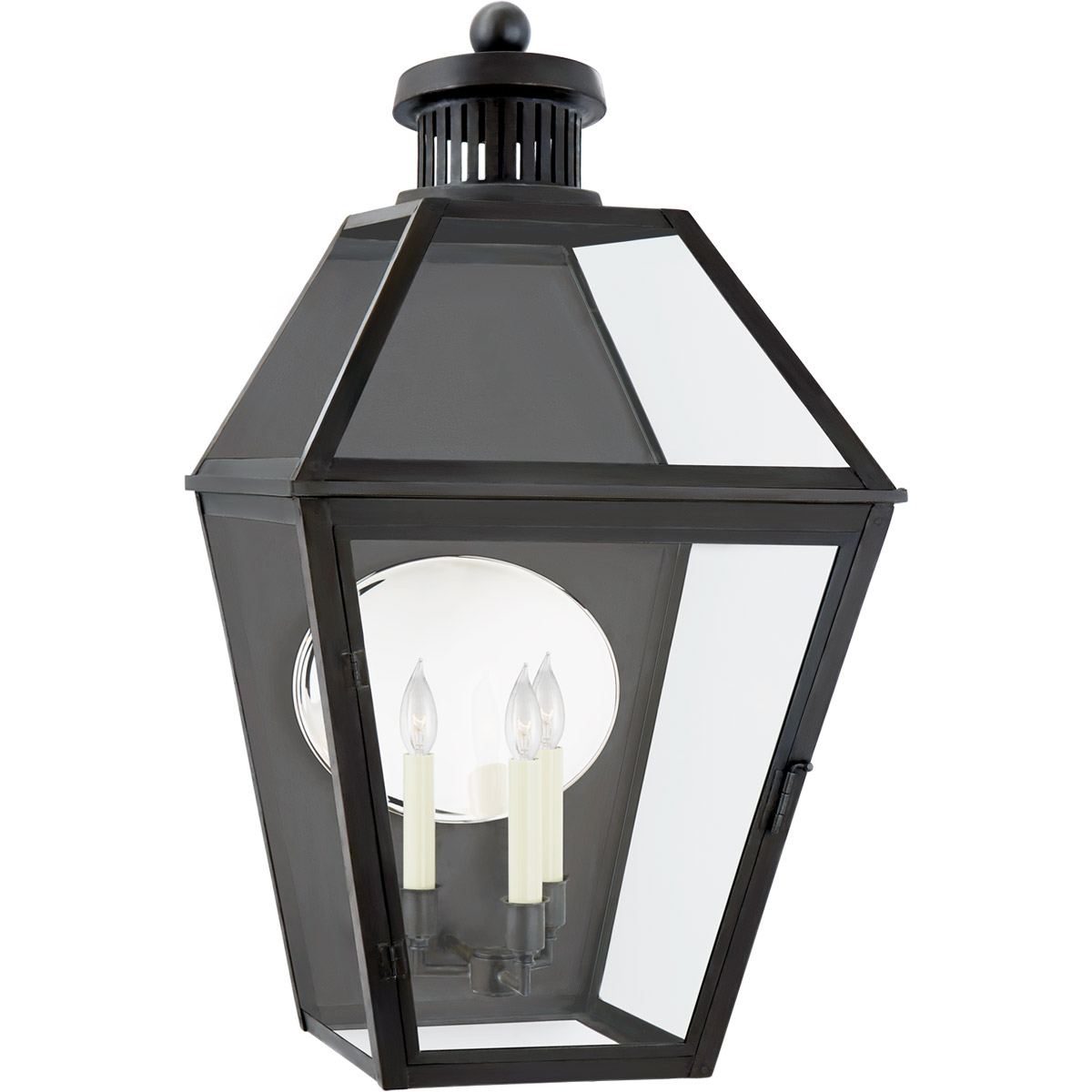 Visual Comfort Signature Collection CHO2375BC-CG Chapman & Myers Stratford 3 Light 32.5 inch Blackened Copper Outdoor Wall Lantern, Large
