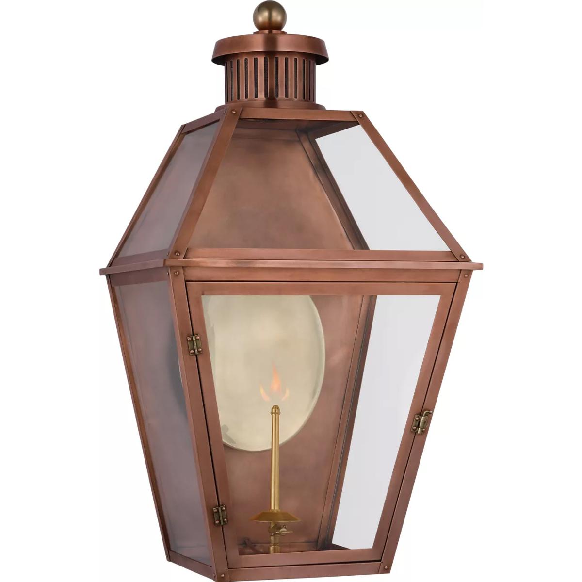 Visual Comfort Signature Collection CHO2452SC-CG Chapman & Myers Stratford2 1 Light 32.25 inch Soft Copper Outdoor Gas Wall Lantern, Large