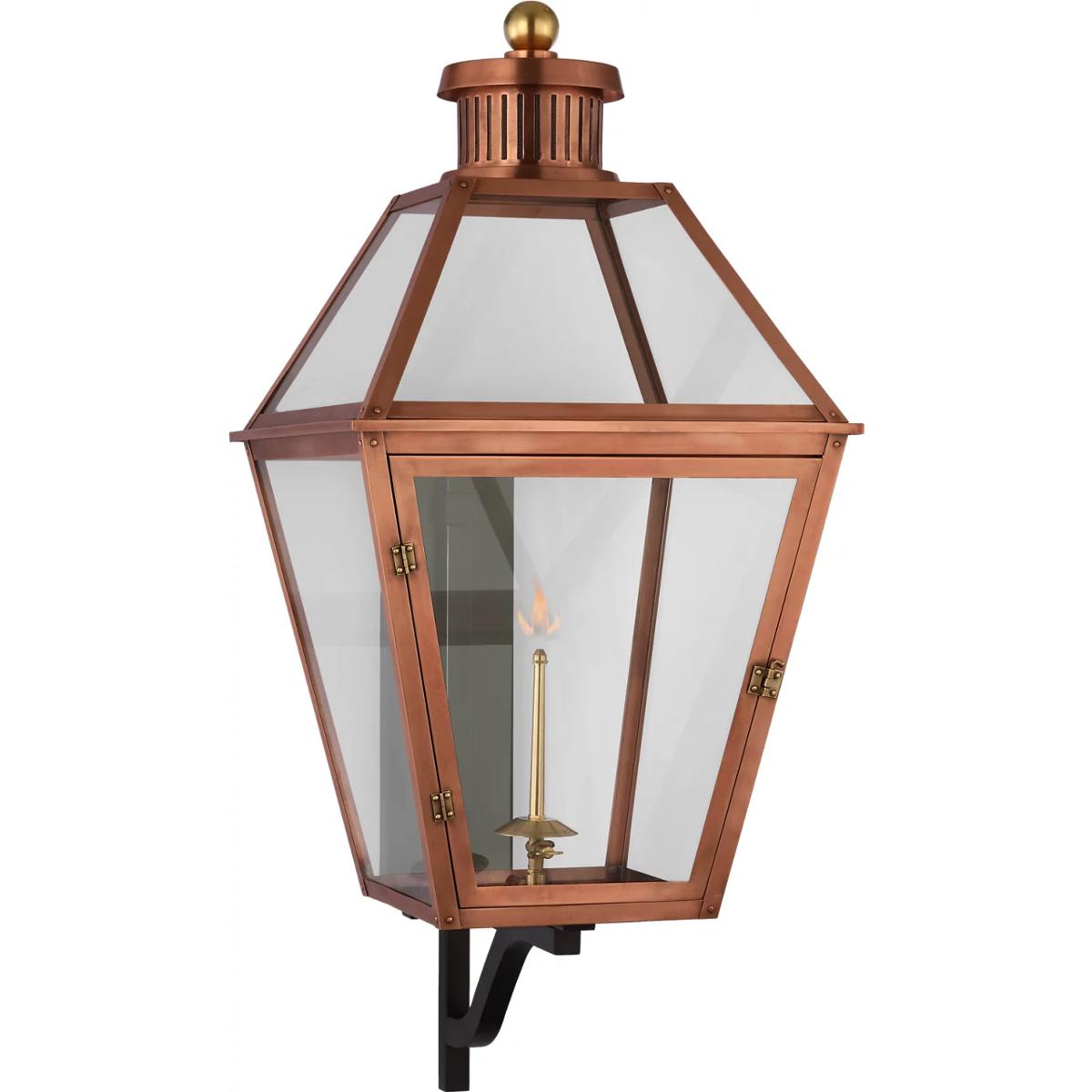 Visual Comfort Signature Collection CHO2457SC-CG Chapman & Myers Stratford2 1 Light 40.5 inch Soft Copper Outdoor Bracketed Gas Wall Lantern, XL