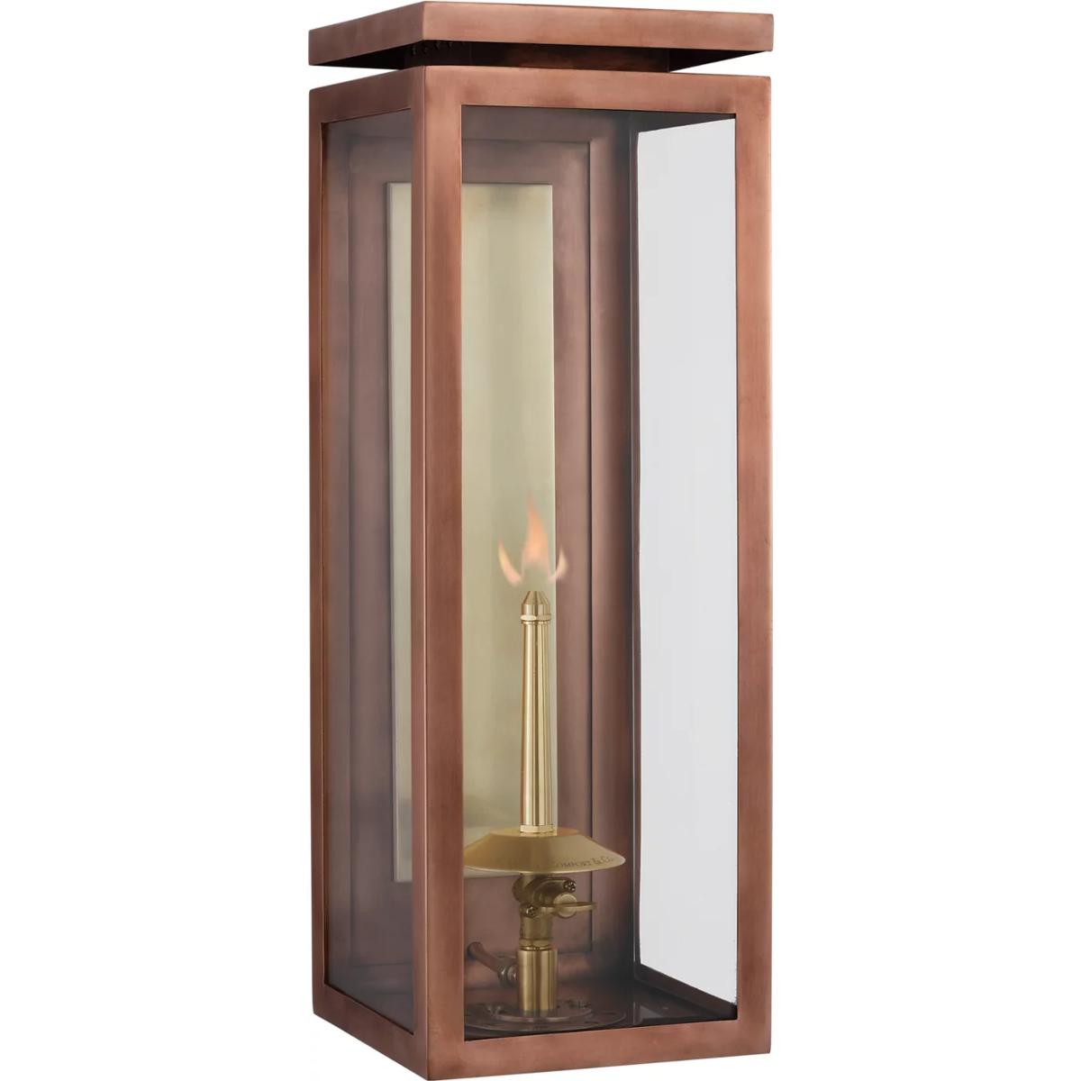 Visual Comfort Signature Collection CHO2550SC-CG Chapman & Myers Fresno2 1 Light 17 inch Soft Copper Outdoor Gas Wall Lantern, Medium
