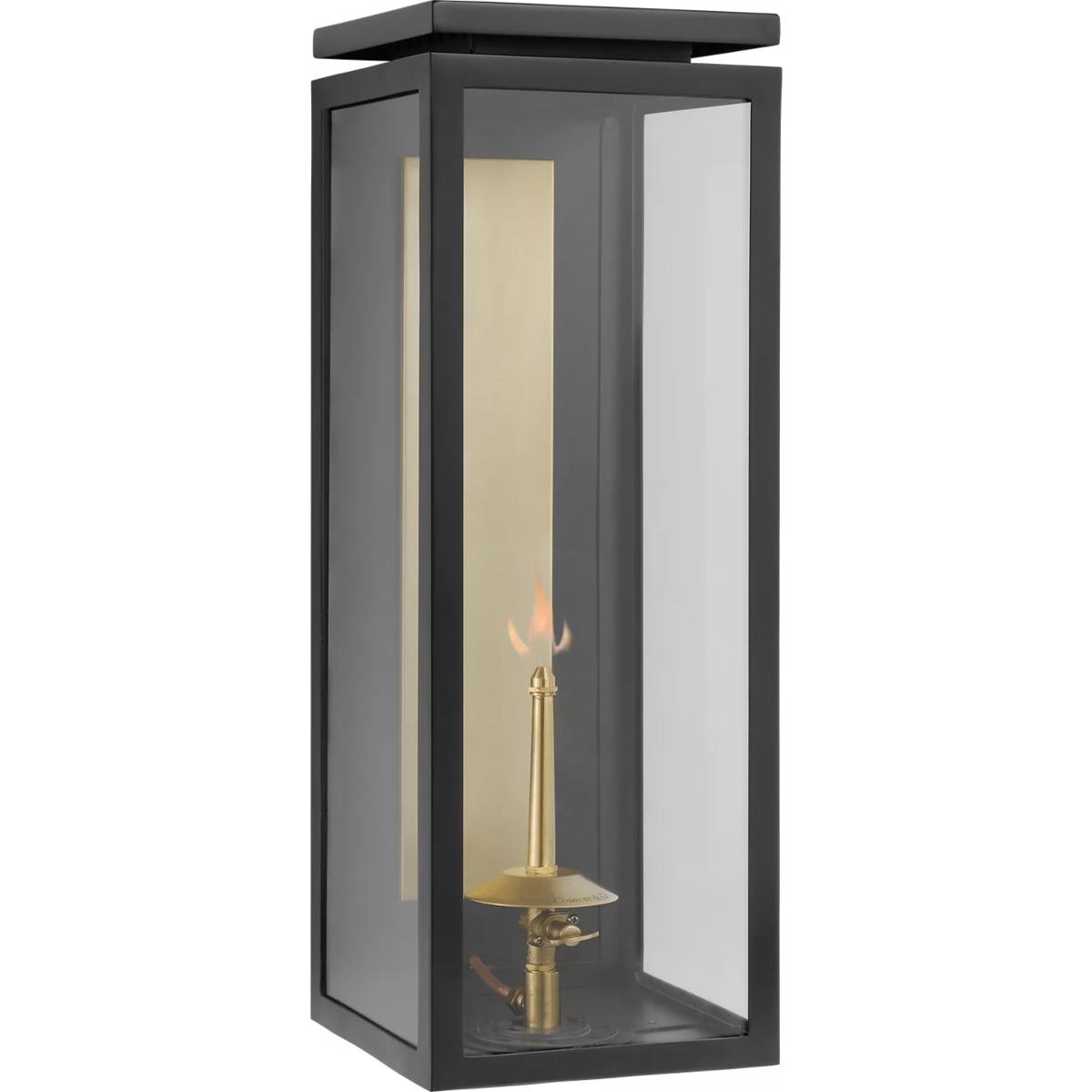 Visual Comfort Signature Collection CHO2551BLK-CG Chapman & Myers Fresno2 1 Light 20 inch Matte Black Outdoor Gas Wall Lantern, Large