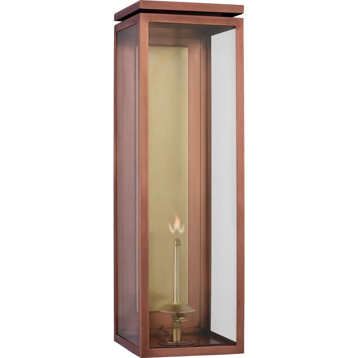 Visual Comfort Signature Collection CHO2552SC-CG Chapman & Myers Fresno2 1 Light 26 inch Soft Copper Outdoor Gas Wall Lantern, XL