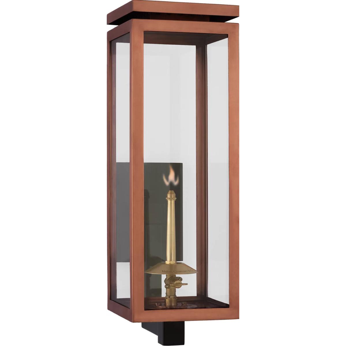Visual Comfort Signature Collection CHO2560SC-CG Chapman & Myers Fresno2 1 Light 18.5 inch Soft Copper Outdoor Bracketed Gas Wall Lantern, Medium