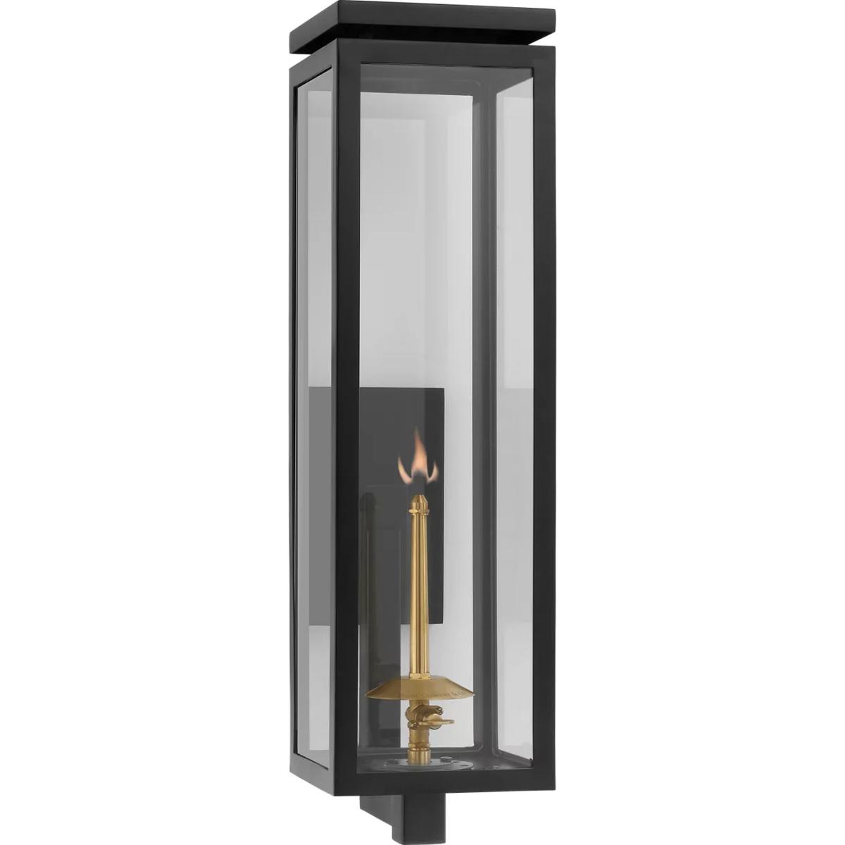 Visual Comfort Signature Collection CHO2561BLK-CG Chapman & Myers Fresno2 1 Light 22.75 inch Matte Black Outdoor Bracketed Gas Wall Lantern, Large