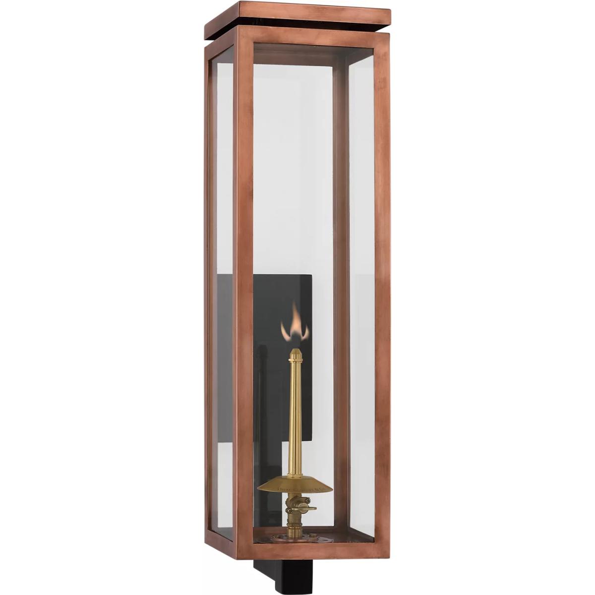Visual Comfort Signature Collection CHO2561SC-CG Chapman & Myers Fresno2 1 Light 22.75 inch Soft Copper Outdoor Bracketed Gas Wall Lantern, Large