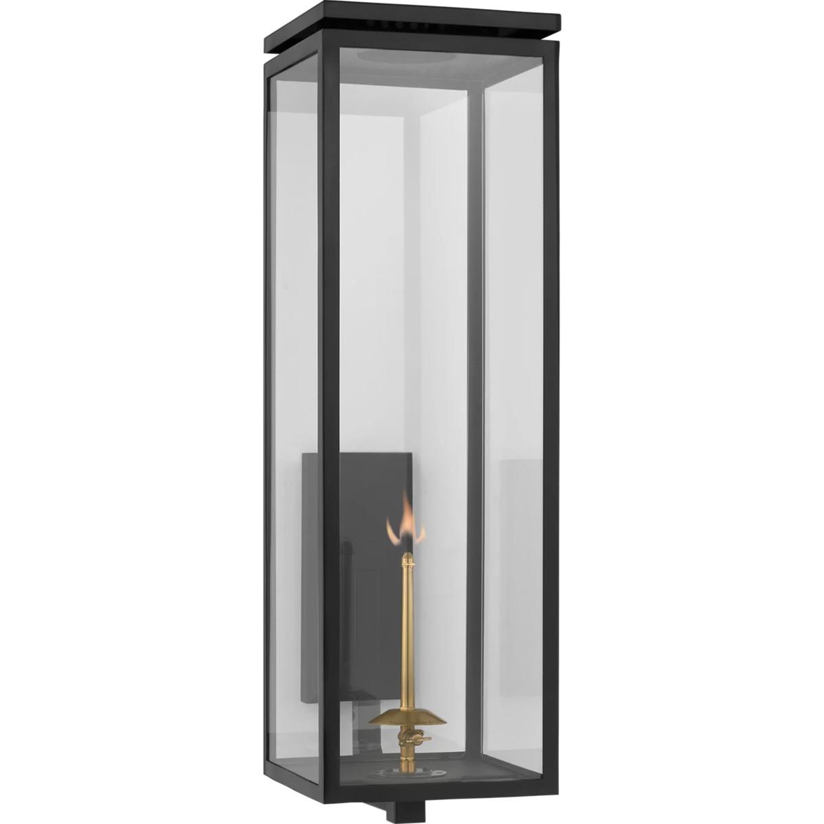Visual Comfort Signature Collection CHO2562BLK-CG Chapman & Myers Fresno2 1 Light 30.5 inch Matte Black Outdoor Bracketed Gas Wall Lantern, Grande