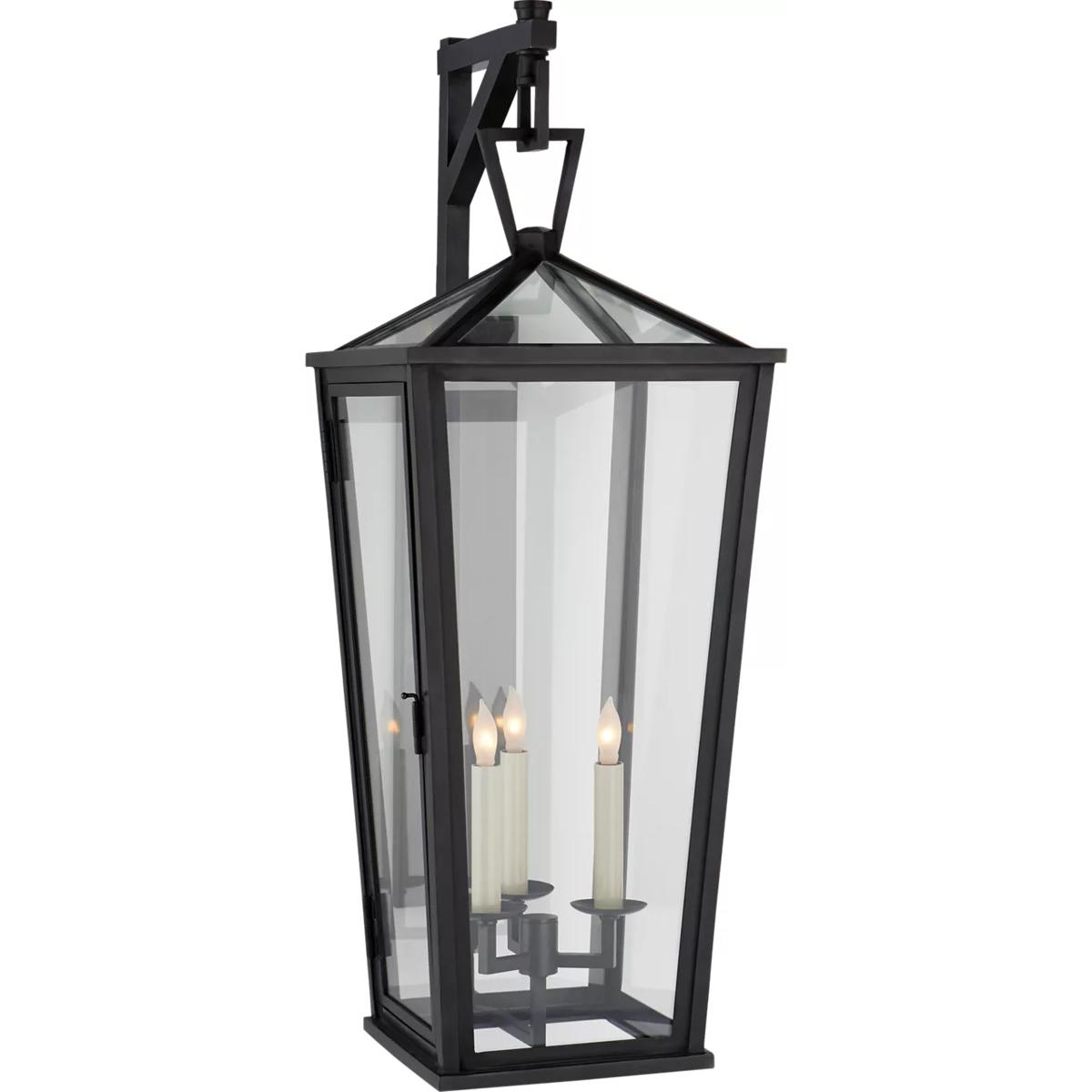 Visual Comfort Signature Collection CHO2789BZ-CG Chapman & Myers DarlanaO 3 Light 31.5 inch Bronze Outdoor Bracketed Wall Lantern, Large