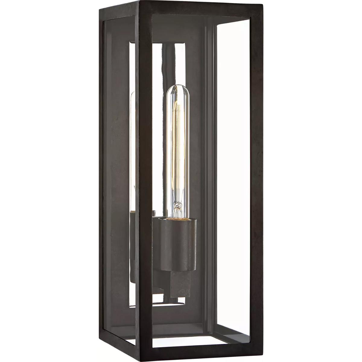 Visual Comfort Signature Collection CHO2931AI-CG Chapman & Myers Fresno 1 Light 16 inch Aged Iron Outdoor Wall Lantern, Medium