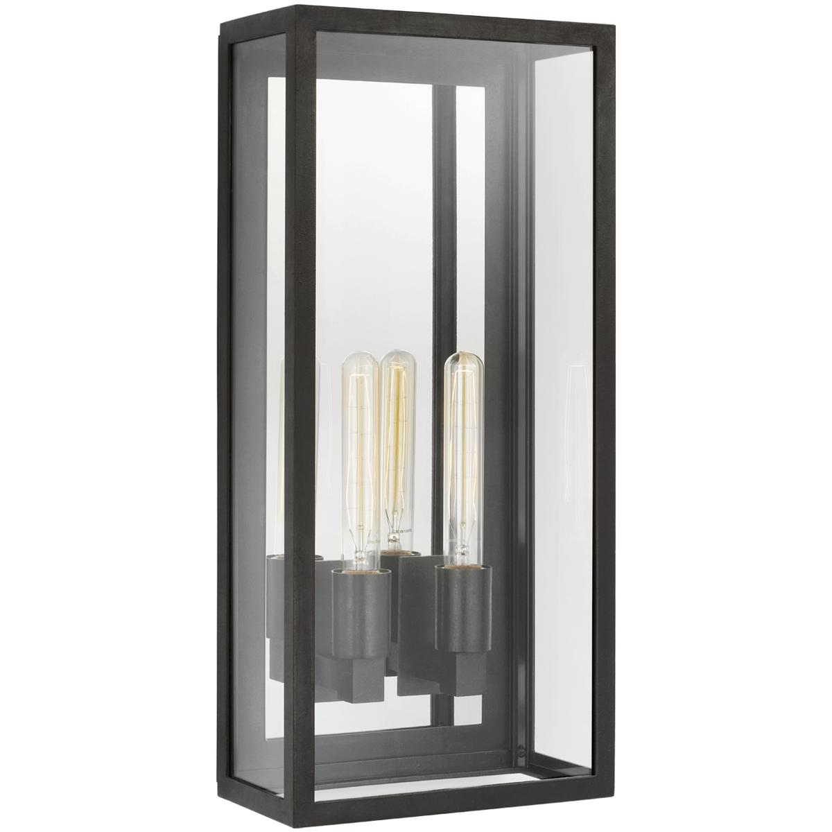 Lighting New York CHO2936AI-CG Visual Comfort Signature Collection Chapman & Myers Fresno LED 22 inch Aged Iron Outdoor Wall Lantern, Large CHO2936AI-