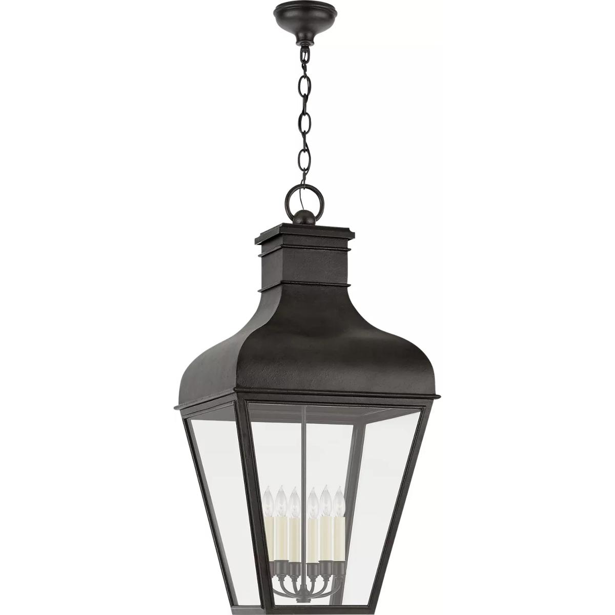 Visual Comfort Signature Collection CHO5163FR-CG Chapman & Myers Fremont 6 Light 22 inch French Rust Outdoor Hanging Lantern, Grande