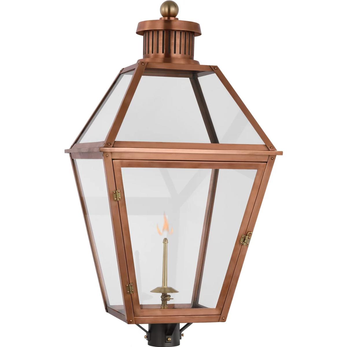 Visual Comfort Signature Collection CHO7450SC-CG Chapman & Myers Stratford2 1 Light 35.25 inch Soft Copper Outdoor Gas Post Light