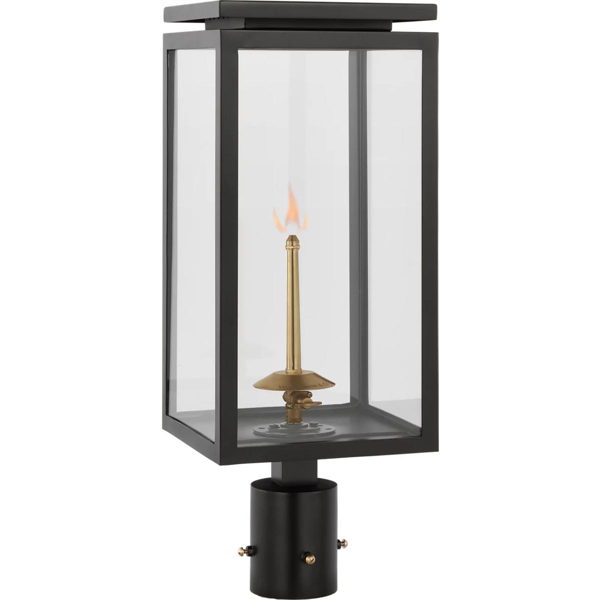 Lighting New York R-CHO7550BLK-CG Visual Comfort Signature Collection Chapman & Myers Fresno2 1 Light 21.75 inch Matte Black Outdoor Gas Post Light, M