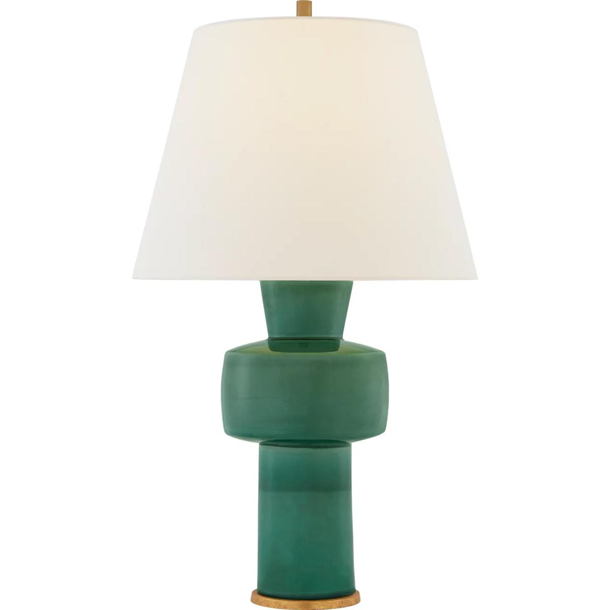 Visual Comfort Signature Collection CS3656CGC-L Christopher Spitzmiller Eerdmans 29 inch 100 watt Celtic Green Crackle Table Lamp Portable Light, Medi