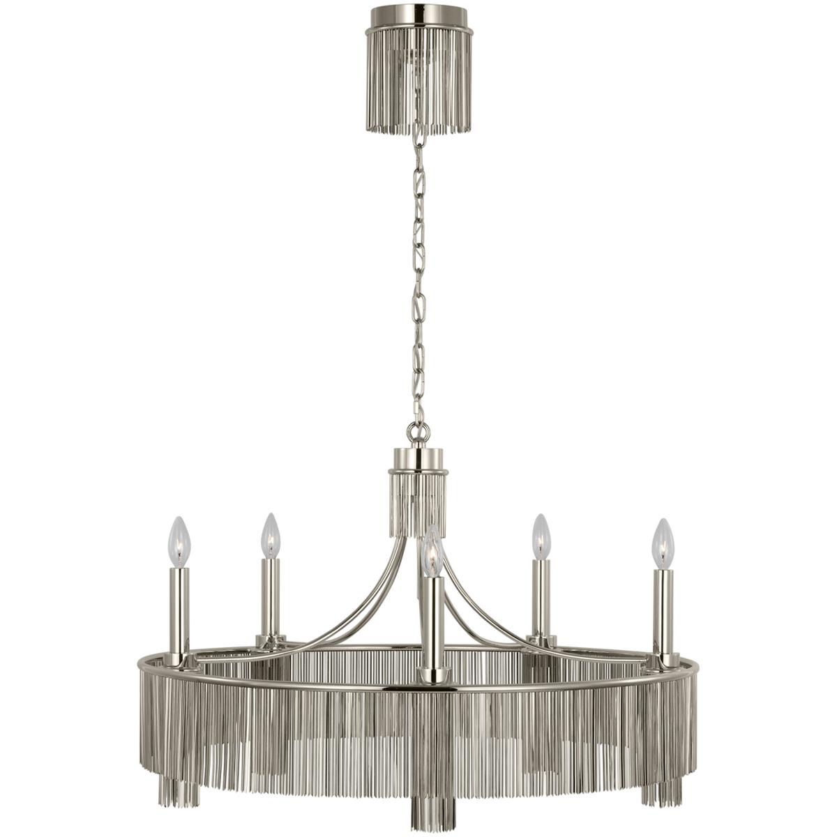 Visual Comfort Signature Collection FW5200PN Fisher Weisman Sutton LED 34.25 inch Polished Nickel Chandelier Ceiling Light