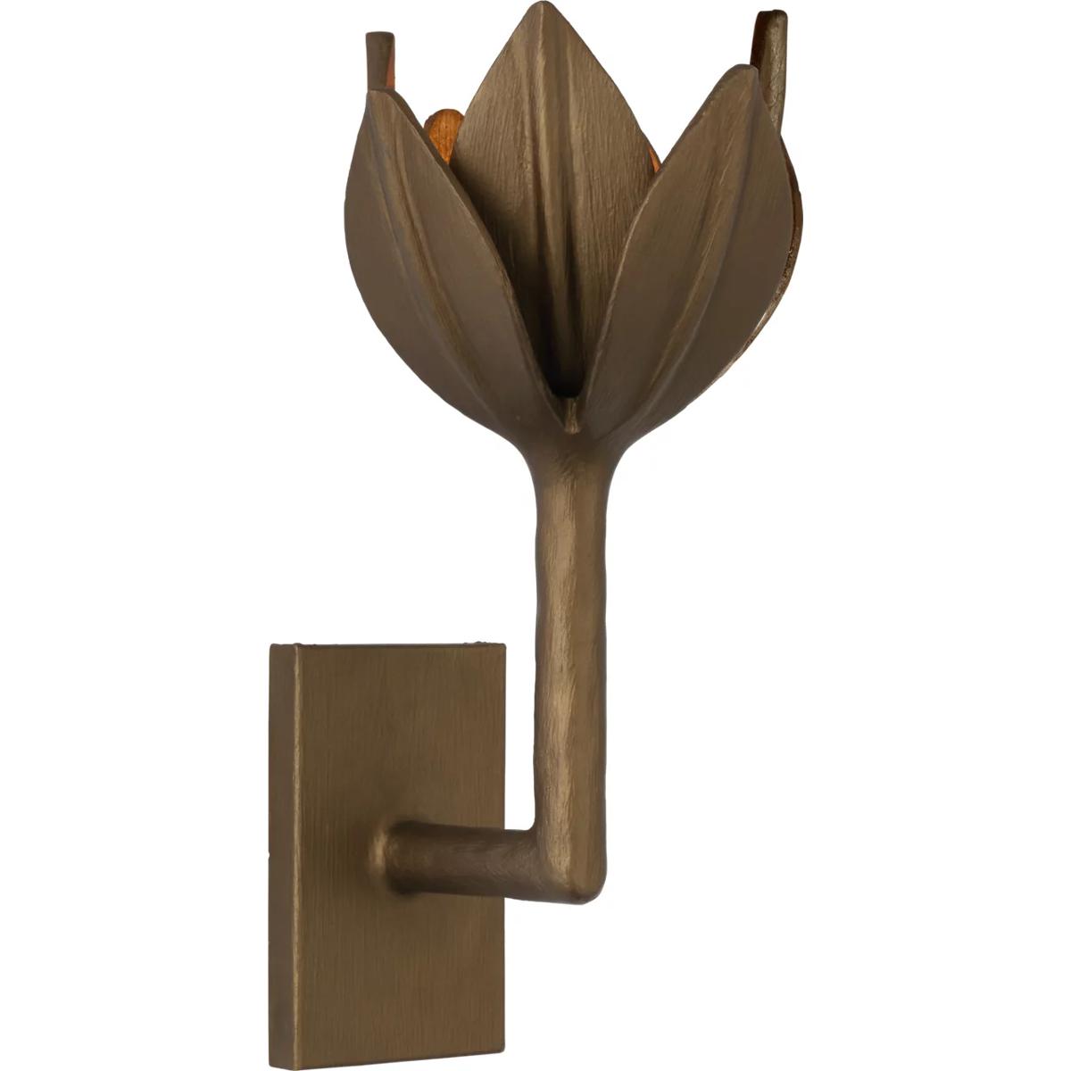 Lighting New York R-JN2001ABL Visual Comfort Signature Collection Julie Neill Alberto LED 5.75 inch Antique Bronze Leaf Sconce Wall Light, Small JN200